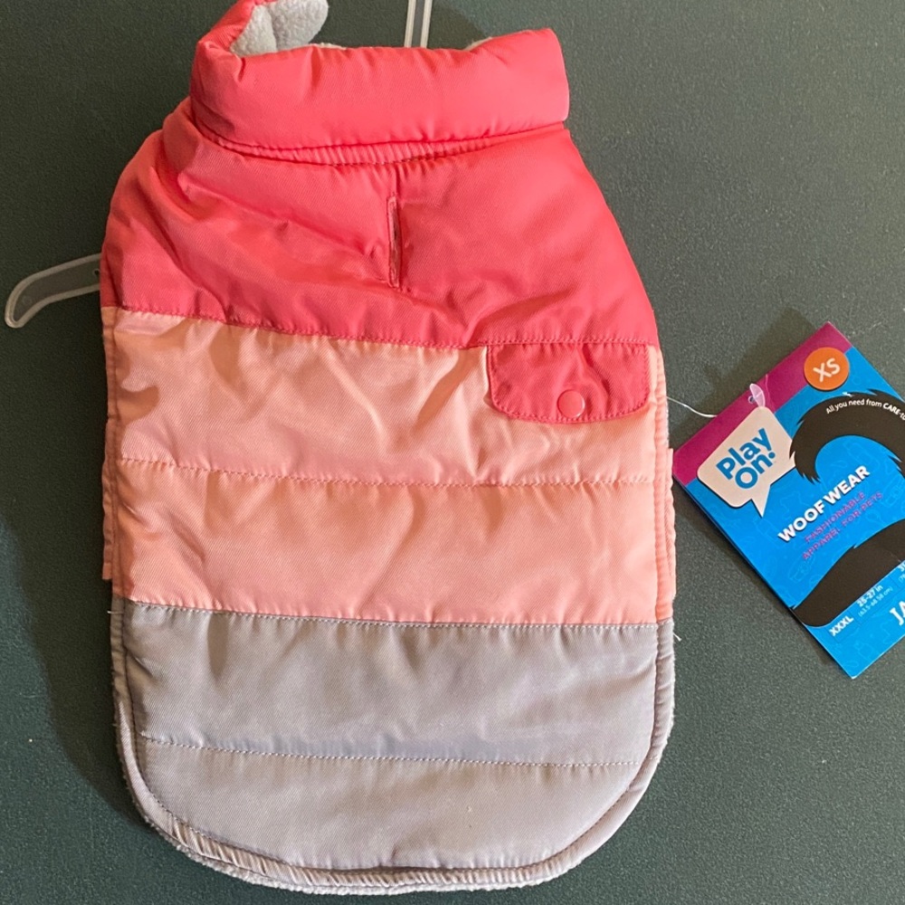 Pink and Gray Dog Jacket